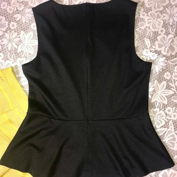 The Limited Black Sleeveless Peplum Top - Picture 7 of 8